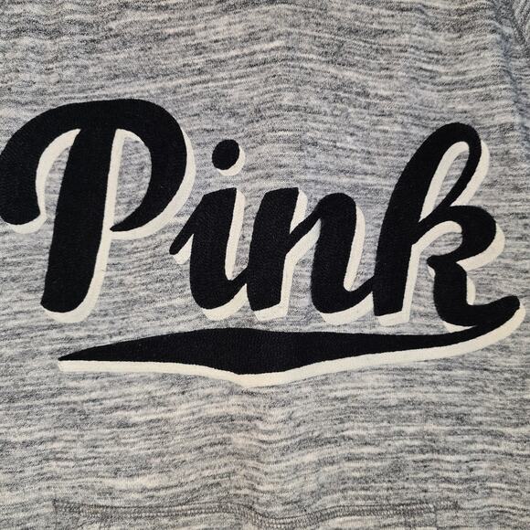 Victoria's Secret PINK Gray Heathered Hoodie Size M - Picture 3 of 10